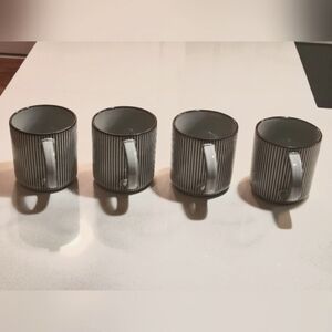 FAMIWARE Mug Set of 4 Smoky Dusty Blue - NWT